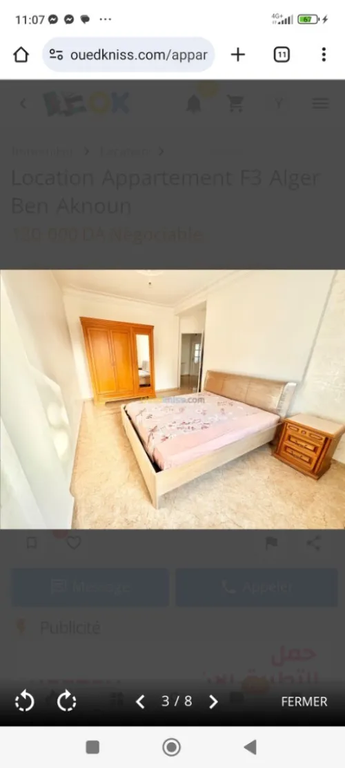 Location Appartement F3 Alger Hydra