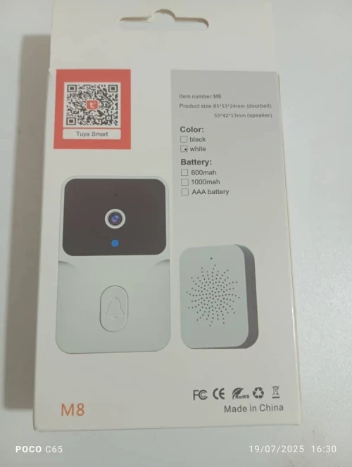 Sonnette Connectée Extérieur avec Caméra Tuya 1080P