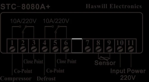 Régulateur température avec option de dégivrage STC-8080A+