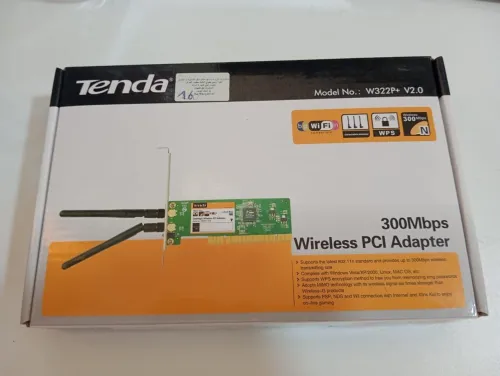 Carte Wi-Fi Tenda Wireless N300 PCI Adapter (W322P+)