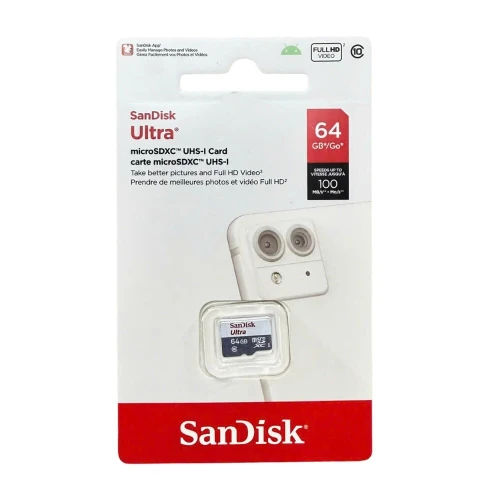 SANDISK ULTRA MICRO SD XC UHS-I C10 A1 64 GB