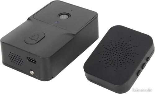Sonnette vidéo sans fil avec caméra, interphone de sécurité, WiFi HD,