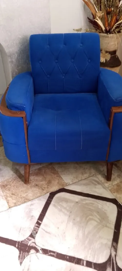 Salon fauteuil bleu