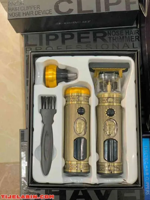 Ensemble  de rasoir électrique pour hommes, tondeuse pour barbe et nez, chargeur USB, avec écran LCD