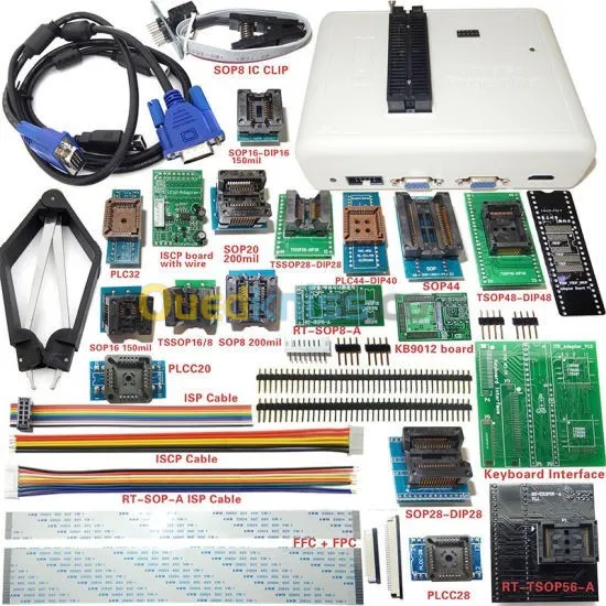 Programmateur Rt809h original avec  adaptateurs, programmateur universel NOR / NAND 