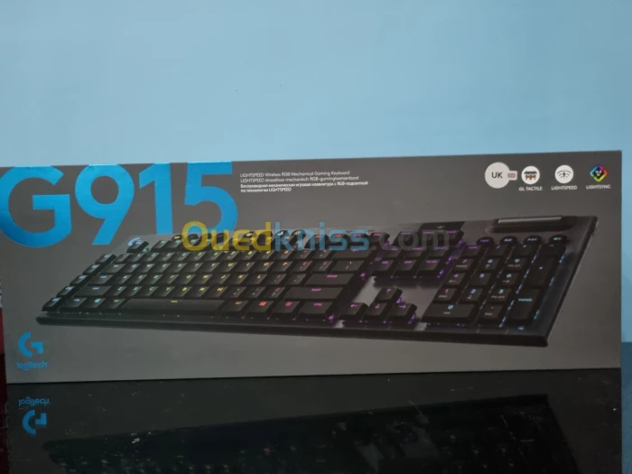 Clavier Gaming Haut de Gamme Logitech G915 LIGHTSPEED GL-Tactile