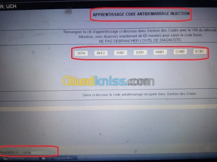 code anti demarrage dacia et renault