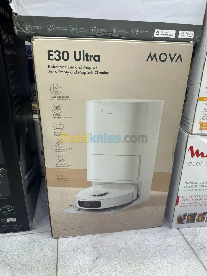  Aspirateur Robot MOVA E30 Ultra Vidage Automatique, Nettoyage Automatique des Serpillières 7 000 Pa