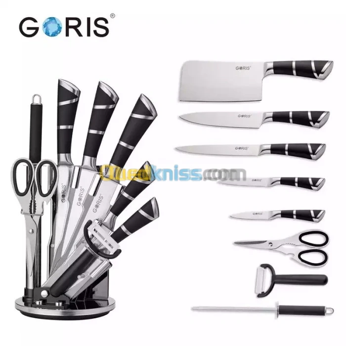 Couteaux De Cuisine Rotatif 360° 9 Pcs