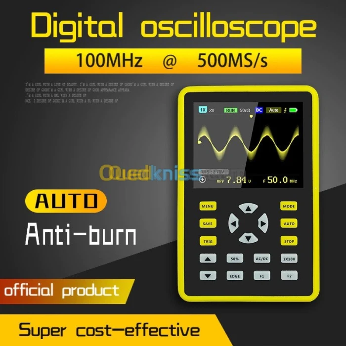 Oscilloscope numérique Professionnel FNIRSI-5012H avec Batterie 3000 mAh