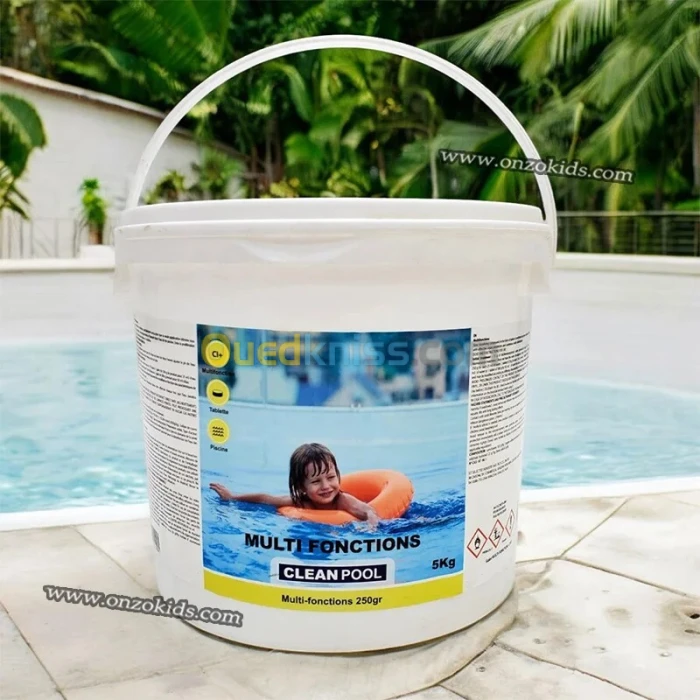 Bidon De Chlore Multi-Fonction 5 Kg - CLEAN POOL