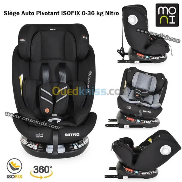 Siège Auto Pivotant ISOFIX 0-36 kg Nitro - Moni