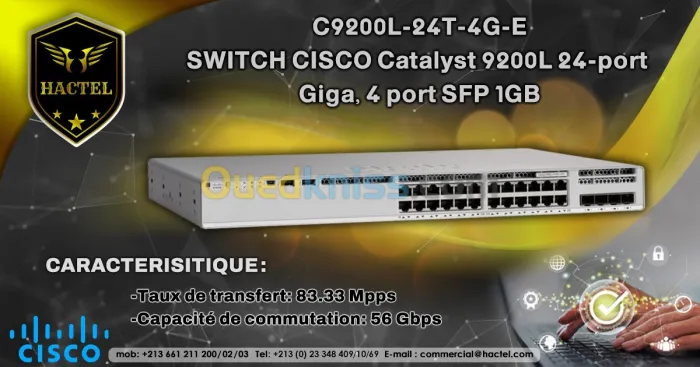 SWITCH CISCO Catalyst 9200L24T-4G-E