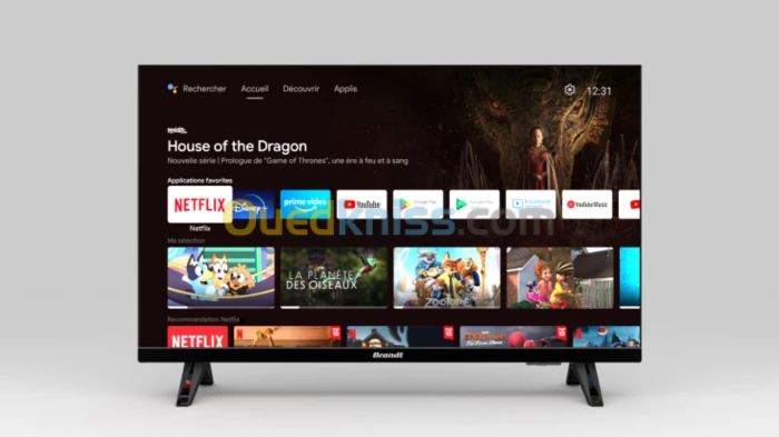 Téléviseur Brandt 43" full hd Google TV
