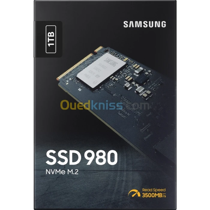 Samsung 980 MZ-V8V1T0BW | Disque SSD Interne NVMe M.2, PCIe 3.0, 1 To