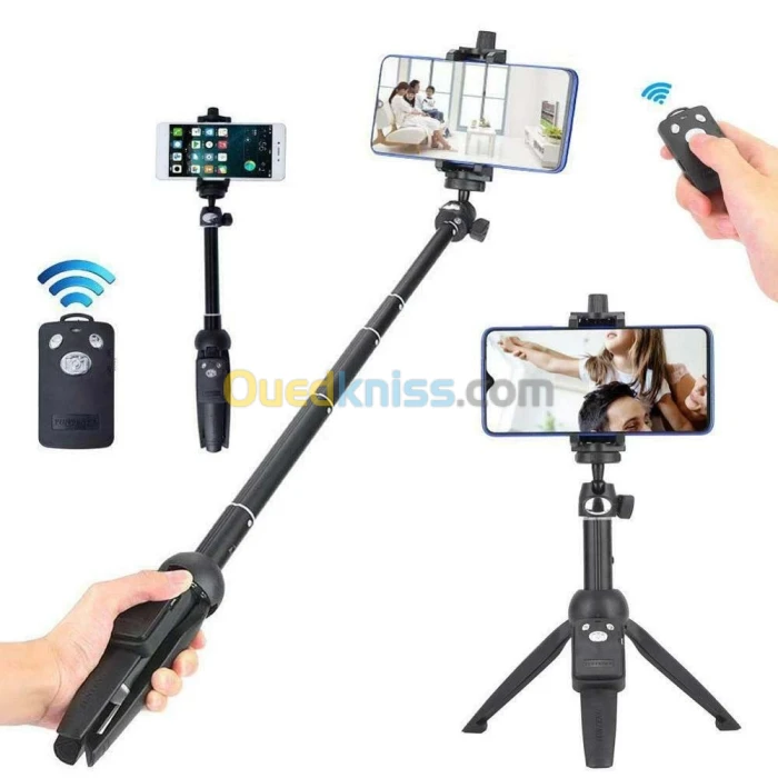 Trepied et perche à Selfie 2 en 1 yunteng yt-9928 avec télécommande Bluetooth pour smartphone Caméra