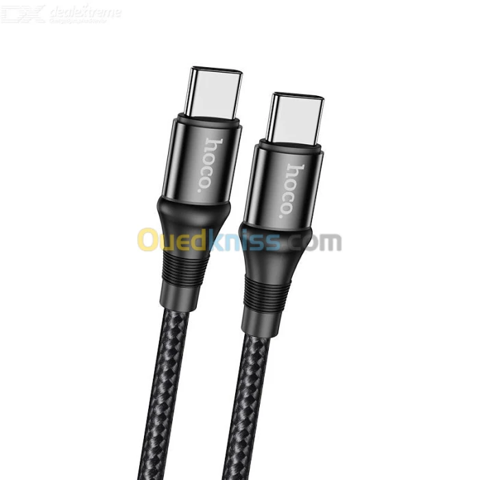 Câble de Charge et de Données HOCO X50 USB-C Type-c to vers Type-c 100W 5A 1m 2m