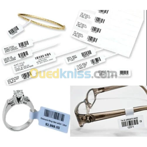 ETIQUETTE CODE BARRE BIJOUX OPTICIEN 08MM,14MM (1000 ET) /REF:5526