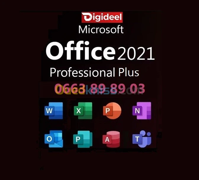 Microsoft Office 2021 pro plus Windows 10 / 11 OEM code produit Originale Clé d'Activation à vie 