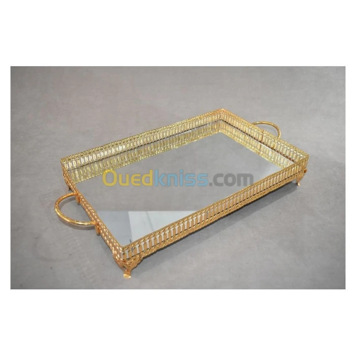Plateau Rectangle Dore 51*27 Cm