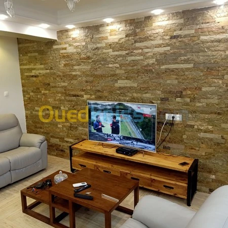 MEUBLE TV INDUSTRIEL 4 TIROIRS 