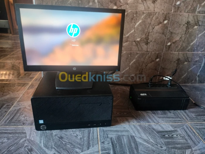 Desktop HP i3@7100 WiFi intégré ( Ecran +Unité + Onduleur APC 650VA)