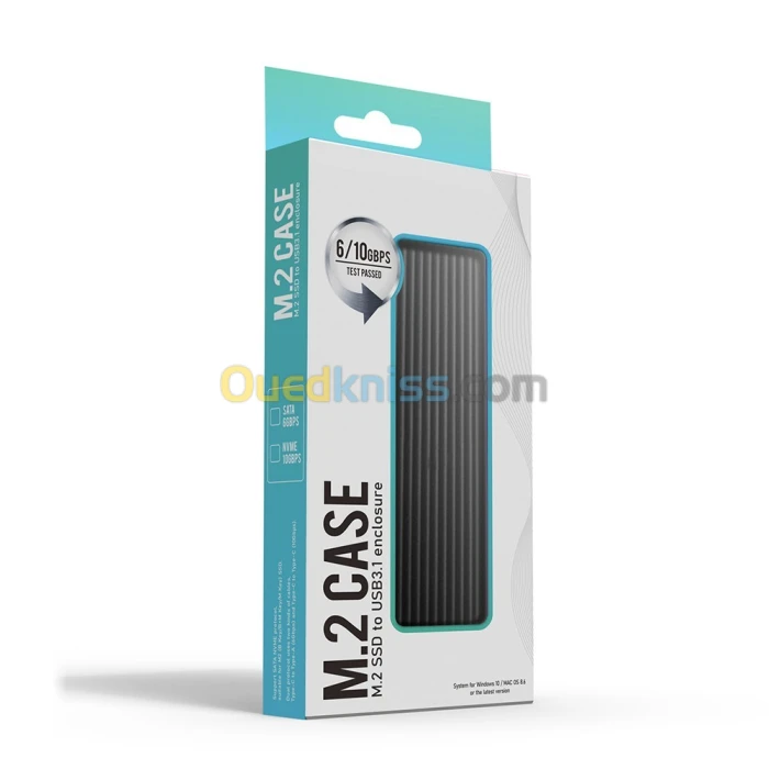 boîtier M2 NVMe 10Gbps à double protocole, boîtier SSD M2 PCIE/ NGFF SATA USB 3.1