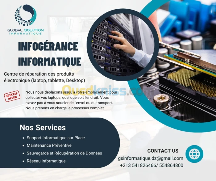 Maintenance parc informatique d'entreprises