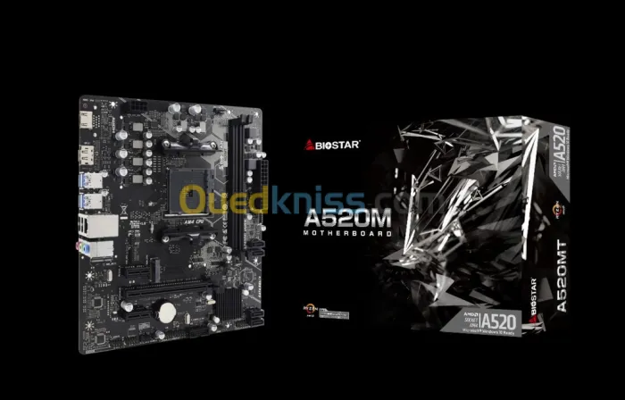 BIOSTAR A520 MT - AMD AM4 - uATX - 2 x DDR4 - USB 3.0 - HDMI - 1 x PCIe 3.0 -