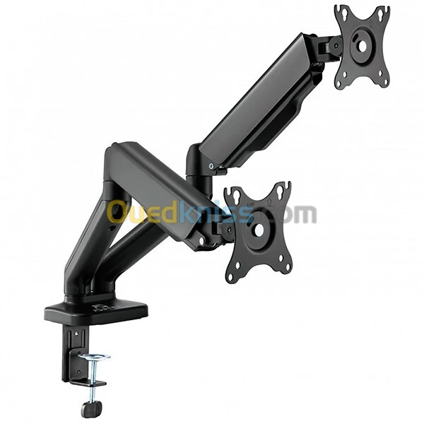 VORTEX VRX46-C024E - SUPPORT DOUBLE ÉCRAN - 17" À 32" -2 x 9KG -FIXATION BUREAU -VESA 75/100 - BLACK