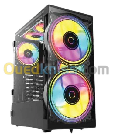 VORTEX TORNADO - BOÎTIER MOYEN TOUR ATX - VERRE TREMPÉ - SUPPORT 360 MM - AIRFLOW OPTIMISÉ - BLACK