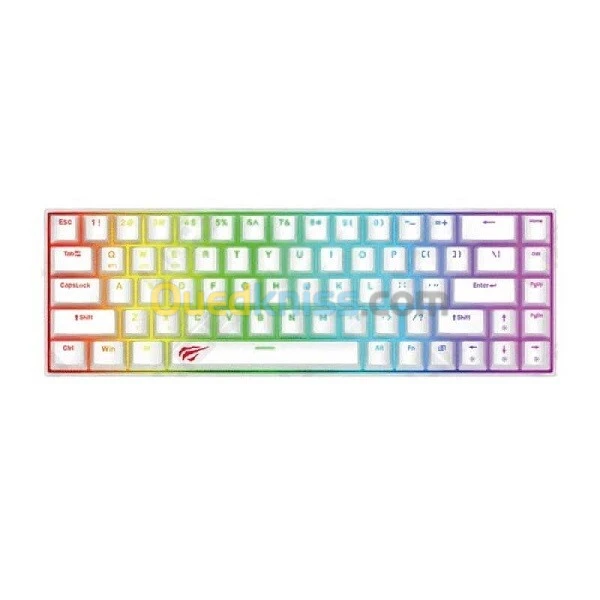 Clavier Mecanique Gamer HAVIT KB881L Rétroéclairage RGB Blanc