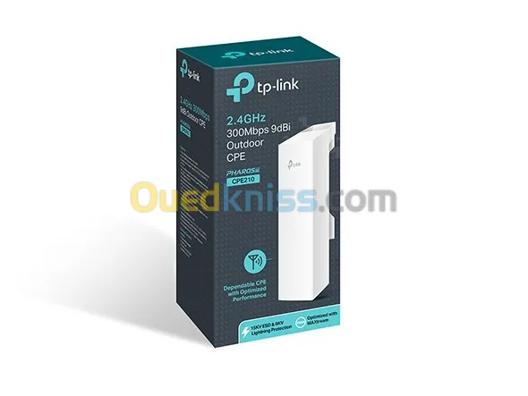 TP-Link CPE210 Point D'Accès Extérieur Wi-Fi 2.4GHz 300 Mbps 9DBi