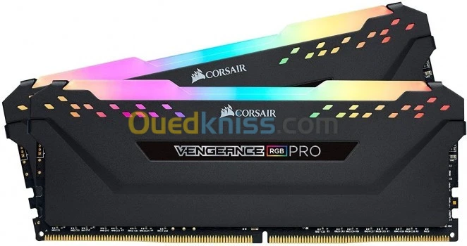 Ram Corsair Vengeance RGB PRO - 8Go - 1x8Go - DDR4 - 3200MHz - Cl16 - XMP 2.0 - Noir