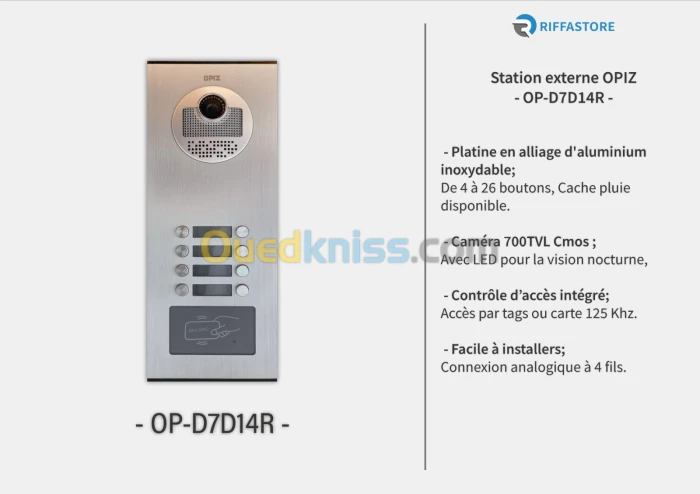 Visiophone multi-appartements D7