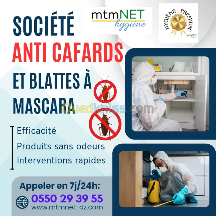 Extermination des cafards à mascara