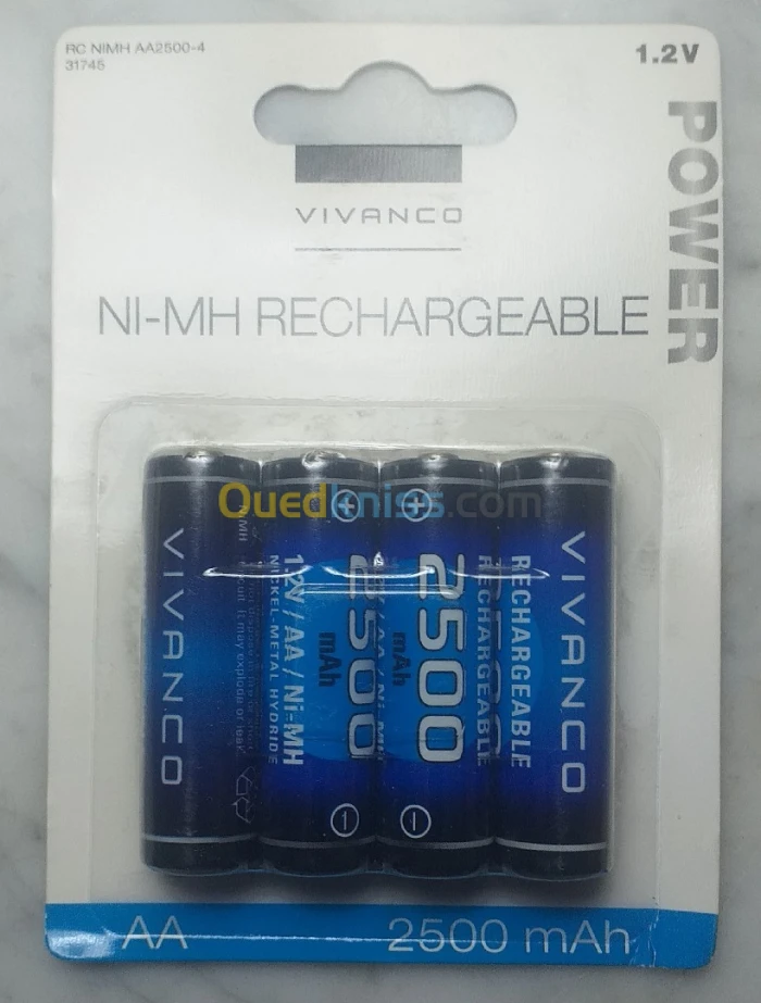 Les piles rechargeables vivanco