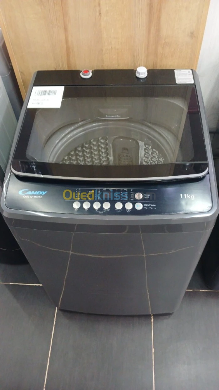 MACHINE A LAVER CANDY TOP LOADING 11KG/MOTEUR UNIVERSEL /DARK SILVER 2 ANS DE GARANTIE