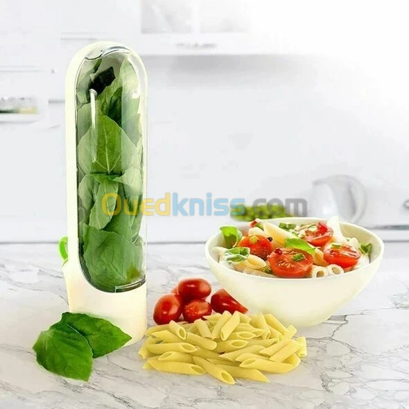 -récipient de stockage d'herbes - blanc حافظة الأعشاب ، حاوية تخزين الأعشاب - أبيض
