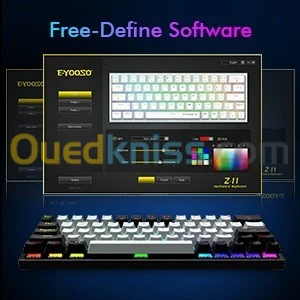 CLAVIER MECANIQUE GAMING 60%  FILAIRE ET BLUETOOTH   كيبورد ميكانيكي سلكي ة و بلو توث                                                    