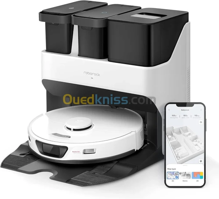 Robot roborock S7 Max Ultra 5500Pa Lavage Séchage et Remplissage Automatique Vocale/APP