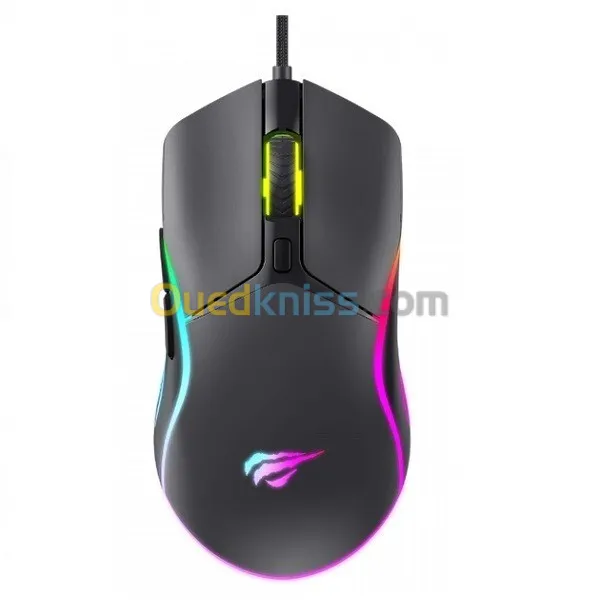 HAVIT GAMENOTE MS1029 - SOURIS GAMING FILAIRE RGB - PROGRAMMABLE - 7 BOUTONS - NOIR