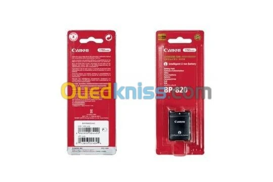 BATTERIE CANON BP-820 LITHIUM-ION -1780 MAH -7,4 V CC- RÉSISTER À LEFFET MEROIR - NOIR 