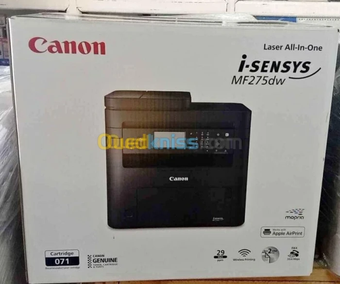 CANON I-SENSYS MF275DW - MULTIFONCTION LASER - MONOCHROME - RECTO&VERSO - USB - WI-FI - ETHERNET