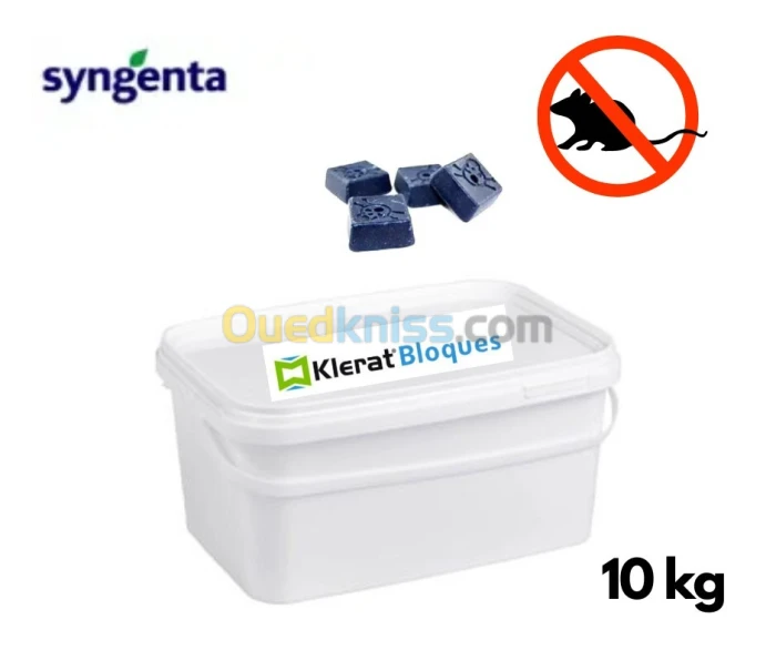 Raticide bloc KLERAT suisse très puissant bidon 10KG