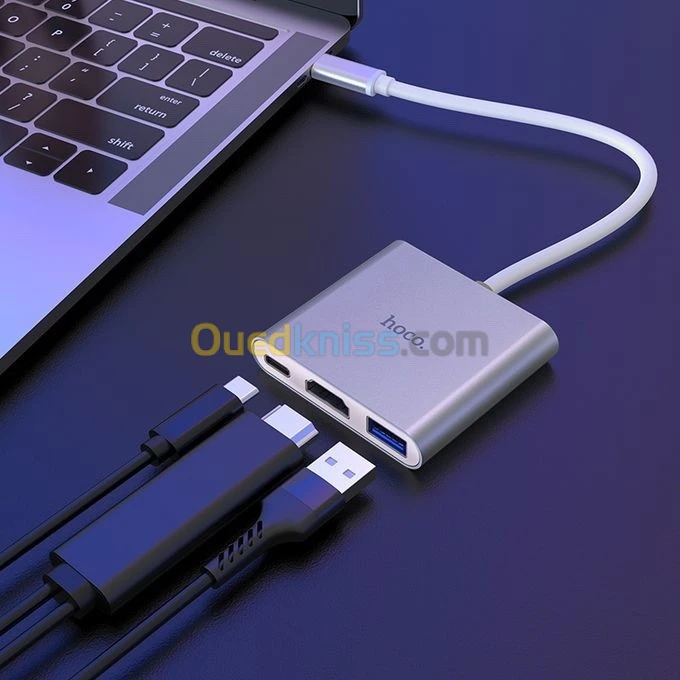 Hoco Type-C hubHB14 USB3.0+HDMI+PD