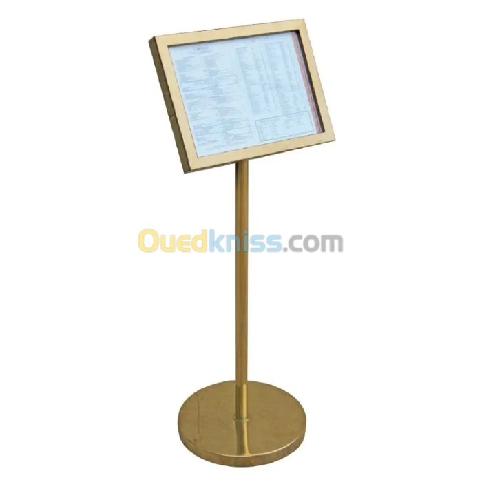 PORTE MENU SUR PIED INTEGRE FORMAT DIN A3