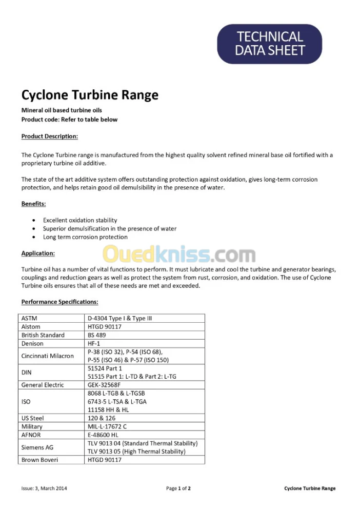 Huiles pour turbines à base minérale - FUT 200L