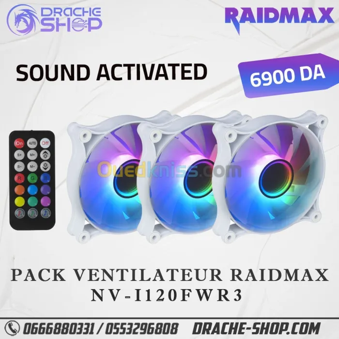 PACK VENTILATEUR RAIDMAX NV-I120FWR3