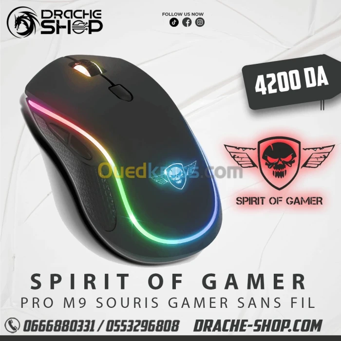 Souris Gamer sans fil Pro M9